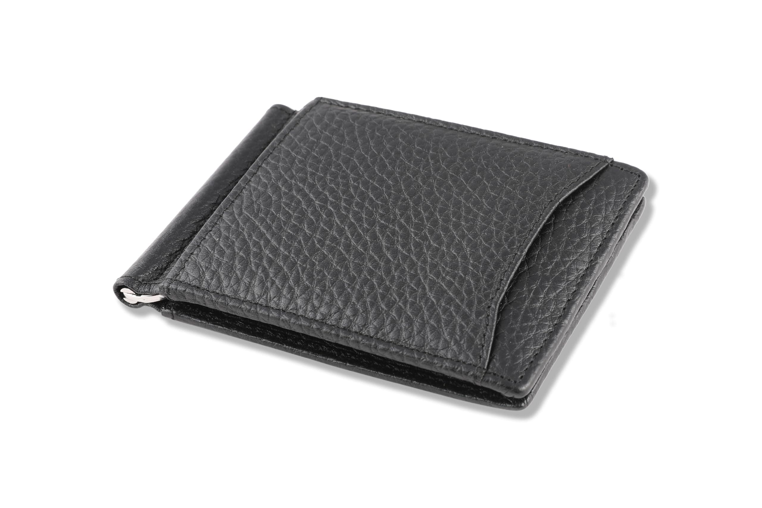 BURMUK Full Grain Genuine Leather Magnetic Clipper Wallet for Men – Slim Wallet with 6 Card Slots, Money Clip, 2 Slip Pockets & Back Coin Pocket (Black) on Amazon.ae - Price Tracker