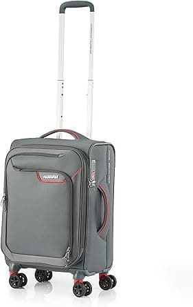 American Tourister APPLITE 4 ECO Soft Cabbin Luggage 55 CM GREY/RED, Red, Cabin, Applite 4 Eco is lightweight and packed with features including expander and Duosaf security zipper on Amazon.ae - Price Tracker