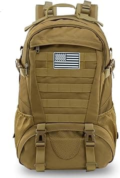 Jueachy Tactical Backpack for Men Molle Military Rucksack Pack Waterproof 30L with USA Flag Patch on Amazon.ae - Price Tracker