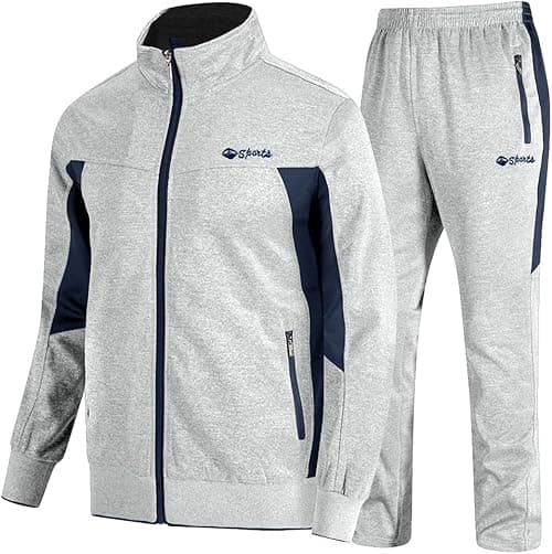 TBMPOY Men's Tracksuit, 2-Piece Set, Casual, Athletic Sweat Suit with Full Zipper, for Jogging, Warm-Up on Amazon.ae - Price Tracker
