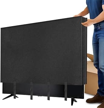 TV Cover for Moving, 75" Flat Screens Protector Heavy Duty Felt Anti Scratch Dust Resistant with Straps for Protection TV Moving Home Renovation Pet Scratch or Other Furniture على Amazon.ae - متتبع الأسعار