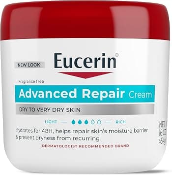Eucerin Advanced Repair Body Cream, Fragrance Free Body Cream for Dry Skin, 16 Oz Jar - Best Deal Finder