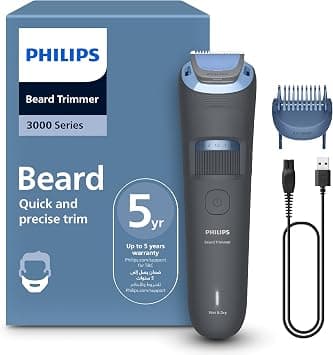 Philips Beard Trimmer BT3617/15 | 20 length settings 0.5–10 mm | Comb lifts hairs for an even trim | 100% washable | 60 min cordless | USB-A charging - Best Deal Finder