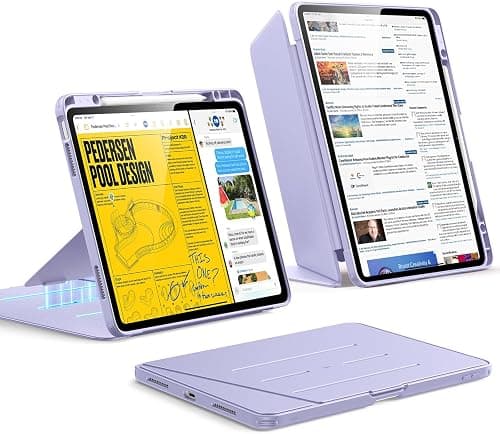 ESR for iPad Air 13 Inch Case M4/M3/M2 (2026/2025/2024), Vertical Stand Cover, Multi Stand Angles, Ultra-Stable Case with Pencil Holder, Flip Series, Purple | Case with stable vertical stand, multiple angles, ultra stable with pencil holder on Amazon.ae - Price Tracker