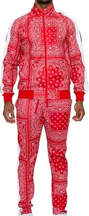 G-Style USA Men's Zipper Jacket Drawtsring Waistband Sweatpants Tracksuit Set on Amazon.ae - Price Tracker