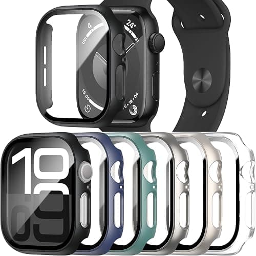 6 Pack Case with Tempered Glass Screen Protector for Apple Watch Series 10/11 42mm, Ultra-Thin Protective Face Cover Hard PC Bumper Case for iWatch 42mm Accessories on Amazon.ae - Price Tracker