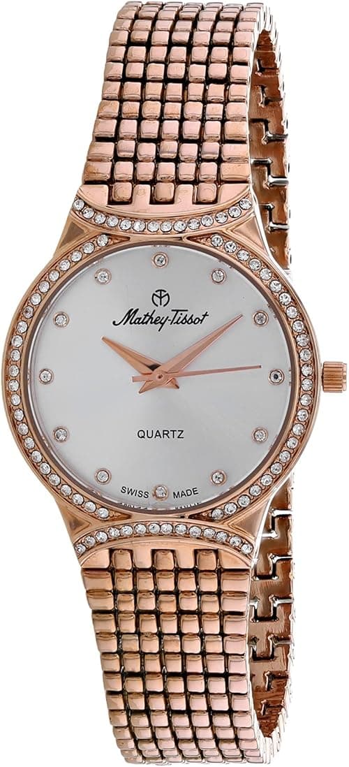 Mathey-Tissot Women's Quartz Stainless Steel Strap, Rose Gold, 16 Casual Watch (Model: D2681PI), Silver, Silver, Quartz Movement on Amazon.ae - Price Tracker