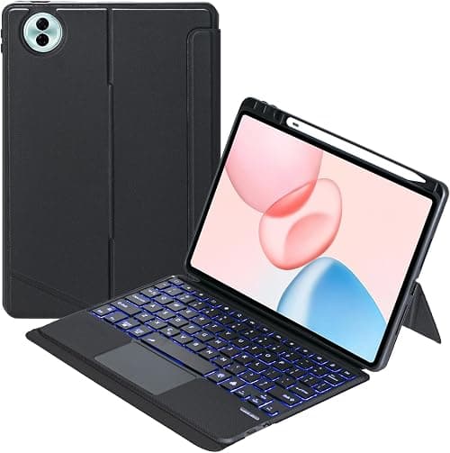 Bluetooth Backlit Keyboard Cover Keyboard Folio Case for Honor Pad 20 | Honor Pad 10 (12.1"), Backlight & TrackPad Mouse & Detachable Keyboard على Amazon.ae - متتبع الأسعار