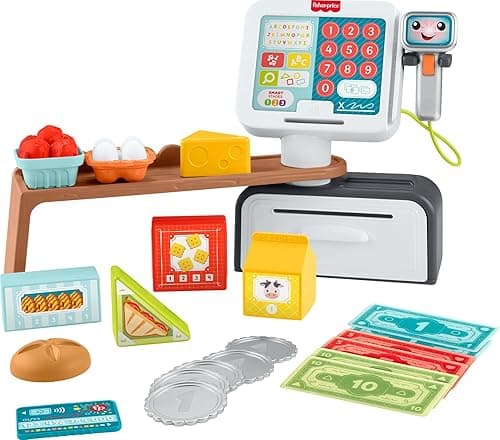 Fisher-Price Toddler Learning Toy Laugh & Learn Count & Shop Cash Register Play Store with 20 Pieces for Pretend Play Kids Ages 2+ Years on Amazon.ae - Price Tracker
