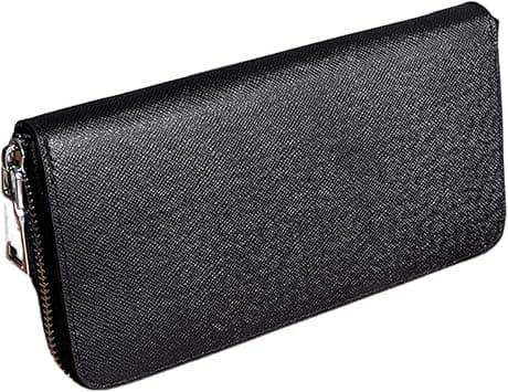 Wallet Men Long Zipper Genuine Leather Wallets Solid Color Male Business Clutch Cellphone Wallet Big Capacity Card Holder Purse Card Wallets For Women, (Color : Hortel�) on Amazon.ae - Price Tracker