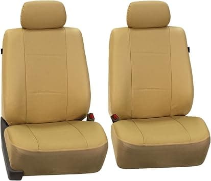 FH Group Car Seat Covers Beige Front Set Faux Leather - for Low Back with Removable Headrest, Universal Fit, Automotive Covers, Airbag Compatible Cover SUV, Van on Amazon.ae - Price Tracker
