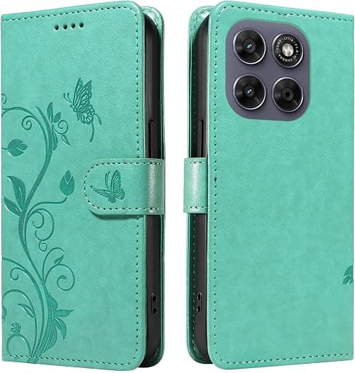UPLAI Mobile Phone Case for Motorola Moto G77 5G, Premium Leather TPU Protective Case, Elegant Embossing Magnetic Flip Wallet Card Slot Case with Stand Function, Green on Amazon.ae - Price Tracker