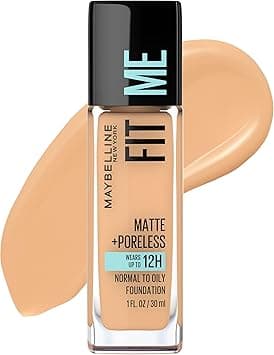 Maybelline Fit Me Matte + Poreless Liquid Foundation Makeup, Natural Buff, 1 fl; oz; Oil-Free Foundation on Amazon.ae - Price Tracker