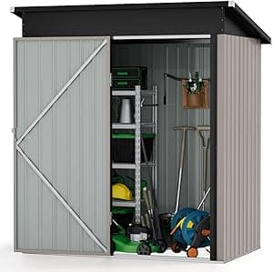 Outdoor Storage Shed Garden Metal Shed 155(L) X 87(W) X 180(H) cm 2300L Shed with Lockable Door for Storage Garden Tools, Bicycles, Patio Cushions (5x3 FT) - Amazon.ae Price Tracker