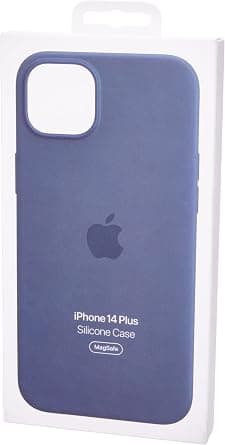 Apple iPhone 14 Plus Silicone Case with MagSafe - Storm Blue ​​​​​​​ - متتبع أسعار Amazon.sa