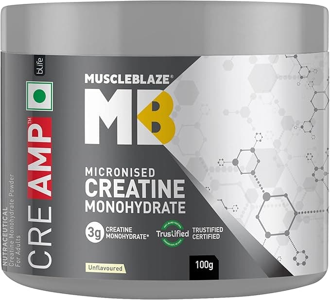 MuscleBlaze Creatine Monohydrate, Labdoor Usa Certified Creatine (Unflavoured, 100 G / 0.22 Lb, 33 Servings) 100 G (Pack Of 1) on Amazon.ae - Price Tracker