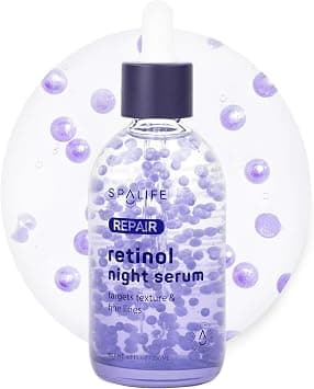 Spa Life Face Serum: REPAIR Retinol Night Serum 100 ml (3.7 oz) Smoothing, Resurfacing, Gently Exfoliating - Targets Fine Lines, Texture, Dark Spots - Brighten, Boosts Cellular Turnover & Clearer Skin on Amazon.ae - Price Tracker
