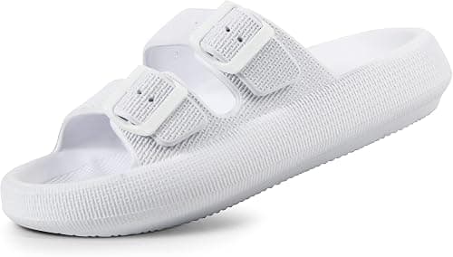 Weweya Cloud Slides for Women and Men - Pillow Slippers - Double Buckle Adjustable - EVA Flat Sandals on Amazon.ae - Price Tracker