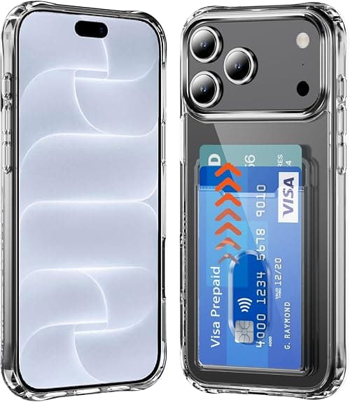 Wallet for iPhone 18 Pro Case Card Holder Store 2 Cards,Clear على Amazon.ae - متتبع الأسعار