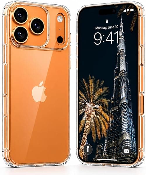 TR-PLANET for iPhone 18 Pro Max/17 Pro Max Case, Crystal Clear[Non-Yellowing], Shockproof [Military Grade Protection], Slim [Hard Clear Back] Case Cover for iPhone 18 Pro Max/17 Pro Max, Clear on Amazon.ae - Price Tracker