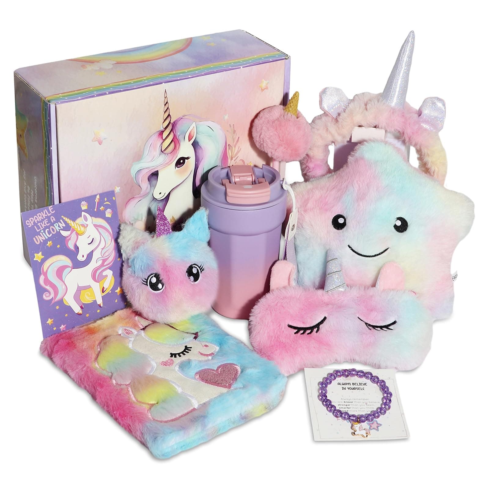 Beauenty Unicorn Toys for Girls Age 4-12,Unicorns Gift Box Set for Girls,Girl Gifts with Unicorn Blanket Bag Eye Mask and Bracelets,New Year Birthday Children's Day Gifts for Girls﻿ (pink) on Amazon.ae - Price Tracker