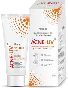 New ACNE-UV Gel Sunscreen SPF 30 PA+++ | 60g Sunscreen for Oily Skin Women & Men | Non-Comedogenic Silicone Gel | Visible Light Protection | Water Resistant | Suitable for All Skin Types - Best Deal Finder