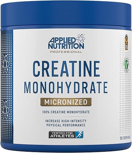 Applied Nutrition Creatine Monohydrate Powder 250g – 100% Micronized Creatine – 5g per Serving – Unflavoured – Supports High-Intensity Performance – 50 Servings on Amazon.ae - Price Tracker