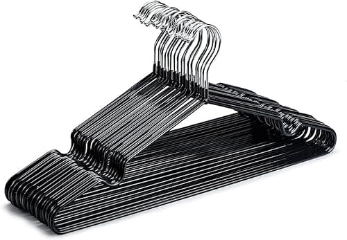 HOUSE DAY Metal Hangers Plastic Hangers 10 Pack - Black Shirt Hangers for Clothes Space Saving Clothes Hangers Rubber Coat Hangers for Adult Heavy Duty Hangers Strong Anti-Slip Hangers Wire Hangers on Amazon.ae - Price Tracker