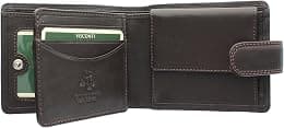 Luchiano Visconti Heritage Collection Knightsbridge Leather Wallet With Tab Closure Ht10 Chocolate - Best Deal Finder