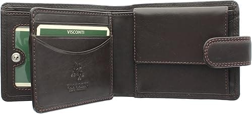 Luchiano Visconti Heritage Collection Knightsbridge Leather Wallet With Tab Closure Ht10 Chocolate on Amazon.ae - Price Tracker
