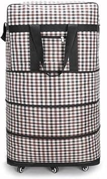 YU WELL Expandable Rolling Duffle Bag Wheeled Luggage Foldable Suitcase (Duffle Bag/Wheels, Mixed Color, Large/3 Layer) on Amazon.ae - Price Tracker