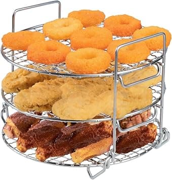 Rack for Ninja Hot Air Fryer MAX AF160EU, 304 Stainless Steel 3-Layer Dehydrator Grill Rack Accessory for Ninja Hot Air Fryer MAX [AF160EU] (Registered Patent) on Amazon.ae - Price Tracker