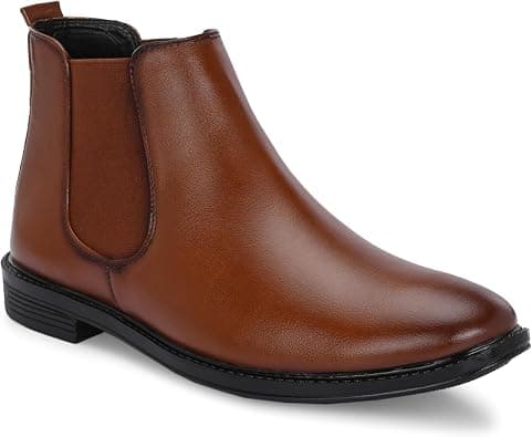 AADI Men's Synthetic Leather Lightweight Comfortable Trendy Outdoor Casual Shoes Slip On Chelsea Boots on Amazon.ae - Price Tracker
