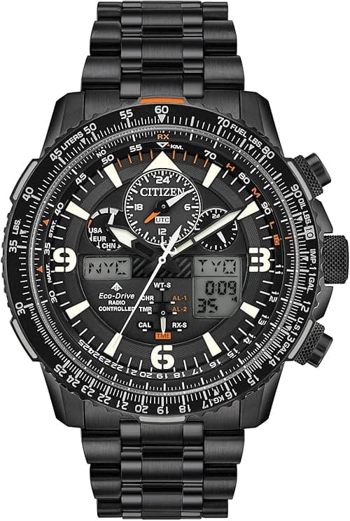 Citizen Men's Promaster Air Skyhawk Eco-Drive Pilot Watch, Atomic Timkeeping Technology, Chronograph, Power Reserve Indicator, Ana-digi Display, Luminous Hands and Markers, Anti-Reflective Crystal on Amazon.ae - Price Tracker