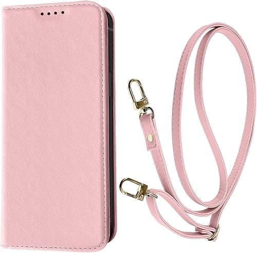 Crossbody Wallet Case for iPhone 11 Phone Cases Premium Leather PU Flip Cover Magnetic Closure Shockproof Strap Card Slots Kickstand Feature,suitable for women Case - Pink on Amazon.ae - Price Tracker