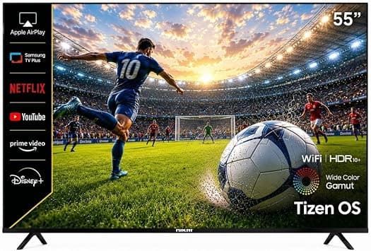 NIKAI 55 Inch 4K UHD Smart TV with Tizen OS | Ultra HD LED Television | HDR10 | Built-in WiFi & Voice Control | Bluetooth 2.1 + EDR | 3840x2160, 3 HDMI & 2 USB - 55QTZN4KSLED on Amazon.ae - Price Tracker