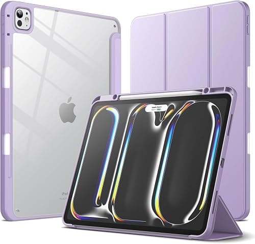 JETech Case for iPad Pro 13" M5/M4 (2025/2024), Purple | Clear Transparent Back, Pencil Holder, Slim Shockproof Cover, Tri-Fold Stand, Auto Wake/Sleep on Amazon.ae - Price Tracker