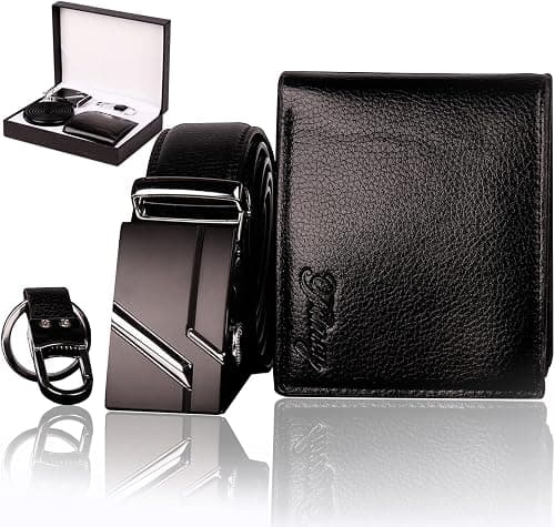 BSTcentelha Mens Gift Set,Mens Artificial Leather Watch Belt Keychain Sunglasses Gift Set,Valentine's Day Present Gift on Amazon.ae - Price Tracker