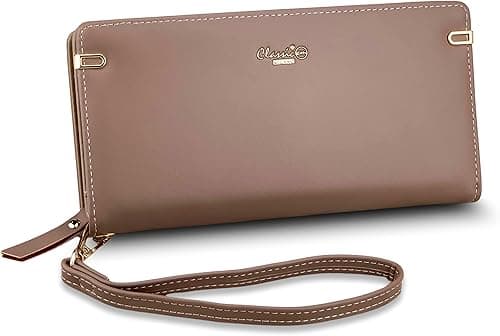 Classic Milano Premium Faux Leather Long Wallet for Women with Zipper Closure | Ladies Wallet Card Holder Purse | Slim Women's Wallet for Daily Use, Travel, and Gifting on Amazon.ae - Price Tracker