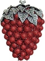 Hollow Carved Grape Rhinestone Evening Clutch Women Luxury Crystal Handbags Purses for Party and Wedding - Best Deal Finder