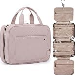 BAGSMART Toiletry Bag Travel Bag with Hanging Hook, Water-resistant Makeup Cosmetic Bag Travel Organizer for Accessories, Shampoo, Full Sized Container, Toiletries - Best Deal Finder