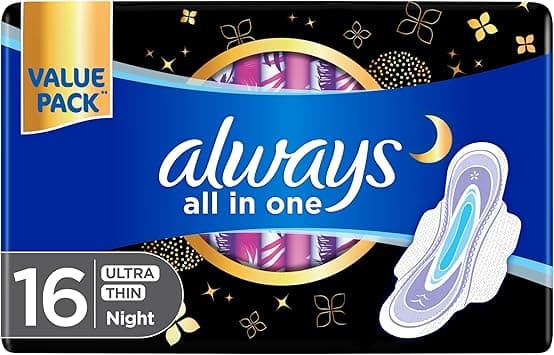 Always Pads Ultra Thin All In One Night Large With Wings 16 Sanitary Pads on Amazon.ae - Price Tracker