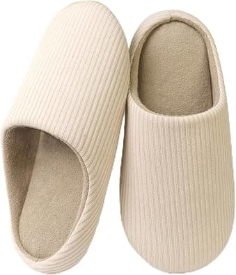 BananaHome Indoor Slippers for Women Men, Comfy House Slippers, Knitted Cotton Home Slipper with Anti-Skid Rubber Sole on Amazon.ae - Price Tracker