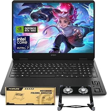HP OMEN 16 Ultra Slim RTX 5060 2025 AI Pro Gaming Laptop, 16" FHD+ 144Hz, Intel Ultra 7 255H(Beats Intel i7-14700), NVIDIA RTX 5060, 32GB DDR5 RAM, 1TB SSD, Bundle with PCO Laptop Cooler on Amazon.ae - Price Tracker