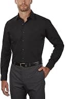 Van Heusen Mens Poplin Regular Fit Solid Point Collar SHIRT - Best Deal Finder
