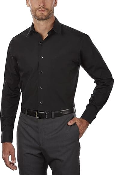 Van Heusen Mens Poplin Regular Fit Solid Point Collar SHIRT on Amazon.ae - Price Tracker