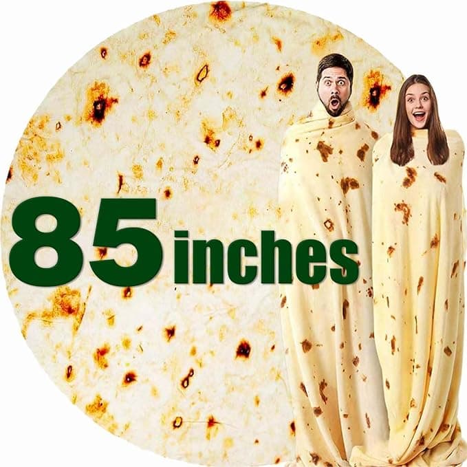85in Burrito Tortilla Blanket White Elephant Gifts for Adults Useful Taco Throw Blankets Woemn Men Party Cool Stuff Novelty Gag Soft Fleece Wrap on Amazon.ae - Price Tracker