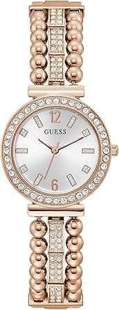 GUESS US Damen Rose Gold-Ton Strass Analog Armbanduhr One on Amazon.ae - Price Tracker