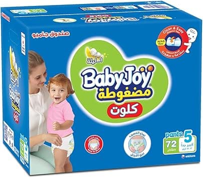Babyjoy Cullote Pants Diaper, Jumbo Box Junior Size 5, Count 72, 12 - 18 Kg - Amazon.ae Price Tracker