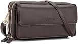 Lanyani RFID Crossbody Wallet Wristlet Purse with Phone Pocket For Women Vegan Leather - Best Deal Finder